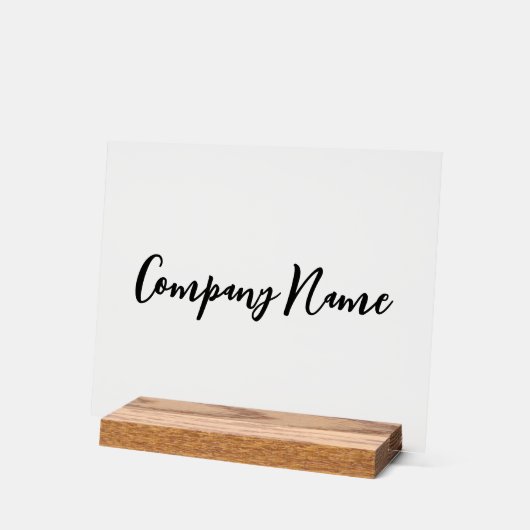 Vorlage für den Firmennamen Acrylschild (Winkel)