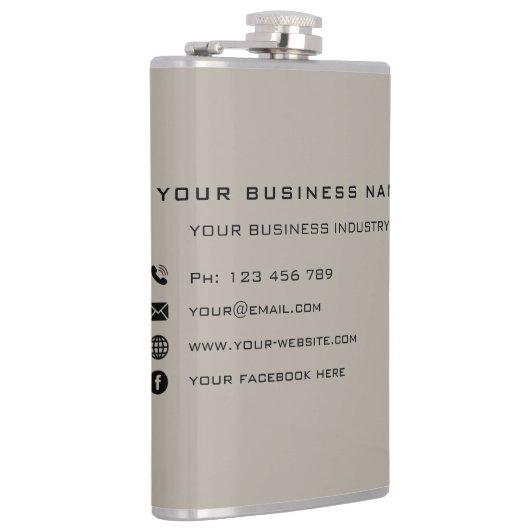 Vorlage für den Firmennamen Text Flask-Vorlage anp Flachmann (Rechts)