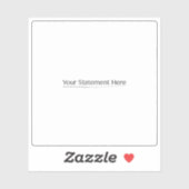 Vorlage für den Fit Square Text hier, Weiße Tra Aufkleber (Blatt)