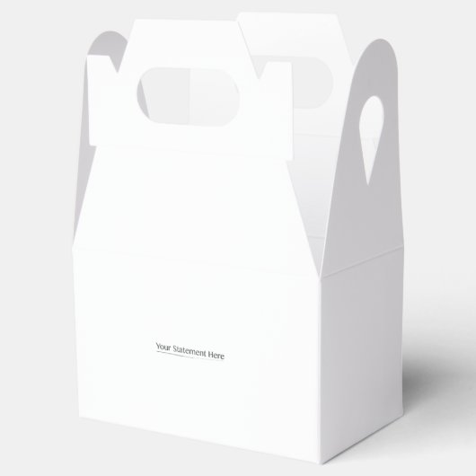 Vorlage für den Fit Square Text hier, Weiße Tra Geschenkschachtel (Geöffnet)