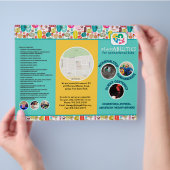 Vorlage für den floralen Flyer für niedliche Retro (Hand)