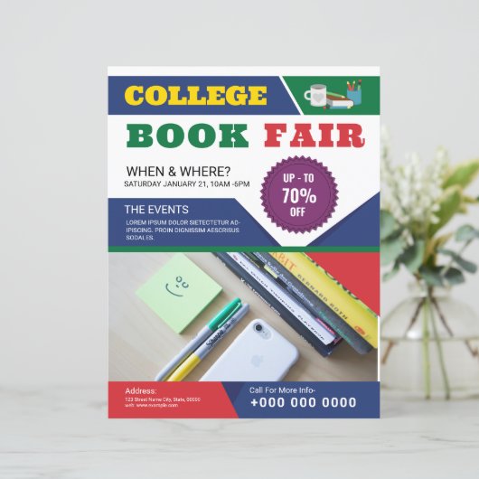 Vorlage für den Flyer buchen (Stehend Vorderseite)