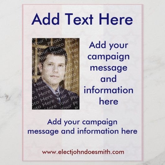 Vorlage für den Flyer der Wahlkampagne (Vorne)