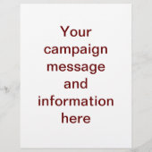 Vorlage für den Flyer der Wahlkampagne (Hinten)
