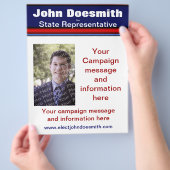 Vorlage für den Flyer der Wahlkampagne (Hand)