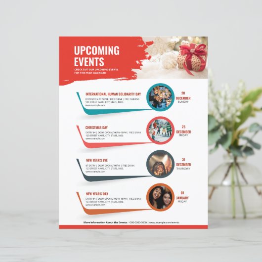 Vorlage für den Flyer des Ereignisplans (Stehend Vorderseite)