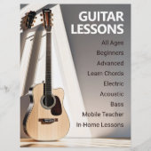 Vorlage für den Flyer des Gitarrenlehrers (Vorne)
