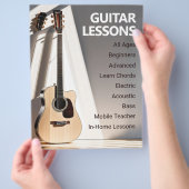 Vorlage für den Flyer des Gitarrenlehrers (Hand)