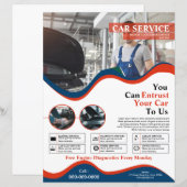 Vorlage für den Flyer des Kfz-Dienstes (Vorne/Hinten)