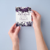 Vorlage für den Flyer des lila Halloween-Party (Gruppe)