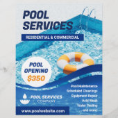 Vorlage für den Flyer des Schwimmbad Services Comp (Vorne)