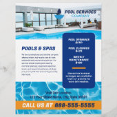 Vorlage für den Flyer des Schwimmbad Services Comp (Hinten)