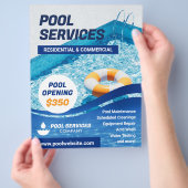 Vorlage für den Flyer des Schwimmbad Services Comp (Hand)
