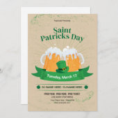 Vorlage für den Flyer des St. Patrick's Day (Vorne/Hinten)