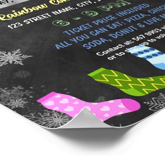 Vorlage für den Flyer des Wintersocklaufwerks Poster (Ecke)