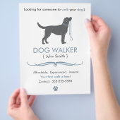 Vorlage für den Flyer "Dog Walker/Walking" (Hand)