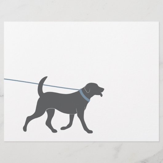 Vorlage für den Flyer "Dog Walker/Walking" (Hinten)