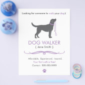 Vorlage für den Flyer "Dog Walker/Walking" (Einzeln)