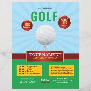 Vorlage für den Flyer eines Golfturniers