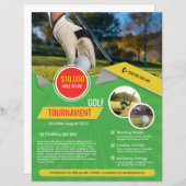 Vorlage für den Flyer eines Golfturniers (Vorne/Hinten)
