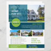 Vorlage für den Flyer eines Unternehmens mit echte (Vorne/Hinten)