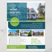 Vorlage für den Flyer eines Unternehmens mit echte (Vorderseite)