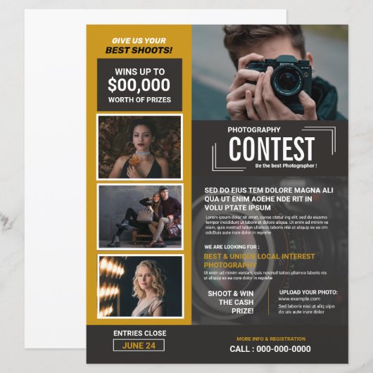 Vorlage für den Flyer Foto (Vorne/Hinten)