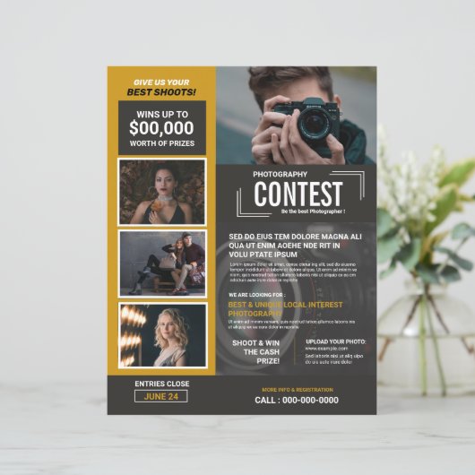 Vorlage für den Flyer Foto (Stehend Vorderseite)