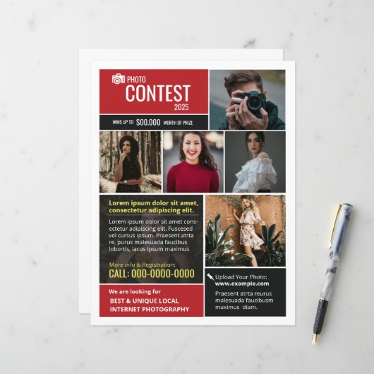 Vorlage für den Flyer Foto (Vorderseite/Rückseite Beispiel)