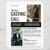 Vorlage für den Flyer für das Casting (Vorne/Hinten)