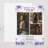 Vorlage für den Flyer für das Casting (Vorne/Hinten)