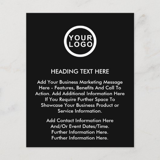 Vorlage für den Flyer Ihres Firmenlogos (Vorne)