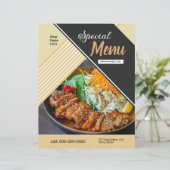 Vorlage für den Flyer im Restaurant | Werbegestalt (Stehend Vorderseite)