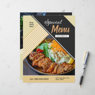 Vorlage für den Flyer im Restaurant   Werbegestalt