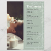 Vorlage für den Flyer "Massage Therapy Services" (Hinten)