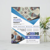 Vorlage für den Flyer medizinischer Kliniken (Stehend Vorderseite)