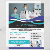 Vorlage für den Flyer medizinischer Kliniken (Vorne/Hinten)