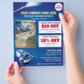 Vorlage für den Flyer-Power unter Druck Flyer (Hand)