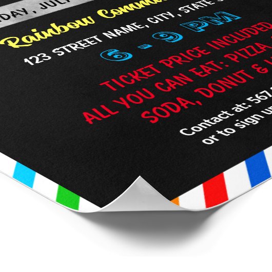 Vorlage für den Flyer Raffle Fundraiser Poster (Ecke)