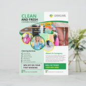 Vorlage für den Flyer Reinigungsdienste (Stehend Vorderseite)