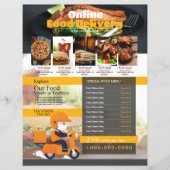 Vorlage für den Flyer "Restaurant Food Delivery Fl (Vorderseite)