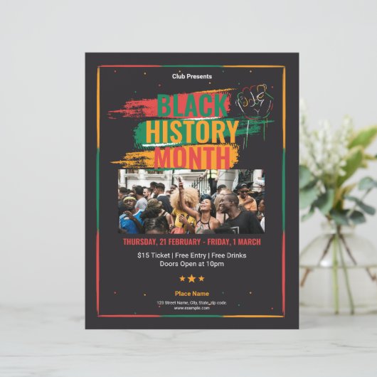 Vorlage für den Flyer "Schwarzer Verlauf" (Stehend Vorderseite)