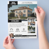 Vorlage für den Flyer von Immobilien-Anwesen für d (Hand)