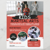 Vorlage für den Flyer von Kids Martial Arts (Vorderseite)