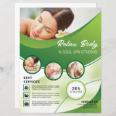 Vorlage für den Flyer "Wellness-Center & Beauty Ca (Vorne/Hinten)