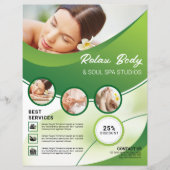 Vorlage für den Flyer "Wellness-Center & Beauty Ca (Vorderseite)