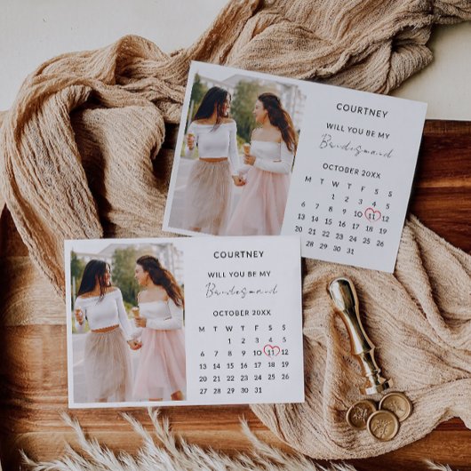 Vorlage für den Foto-Kalender in Bridesmaid