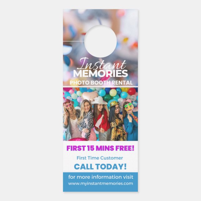 Vorlage für den Fotobooth Door Hanger Türanhänger (Vorderseite)