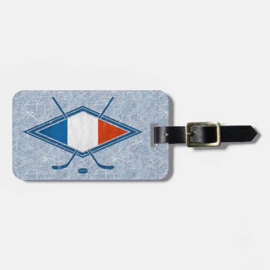 Vorlage für den französischen Eishockey-Tag Gepäckanhänger (Vorderseite horizontal)