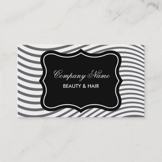 Vorlage für den Friseur- und Schönheitssalon Visitenkarte (Vorderseite)